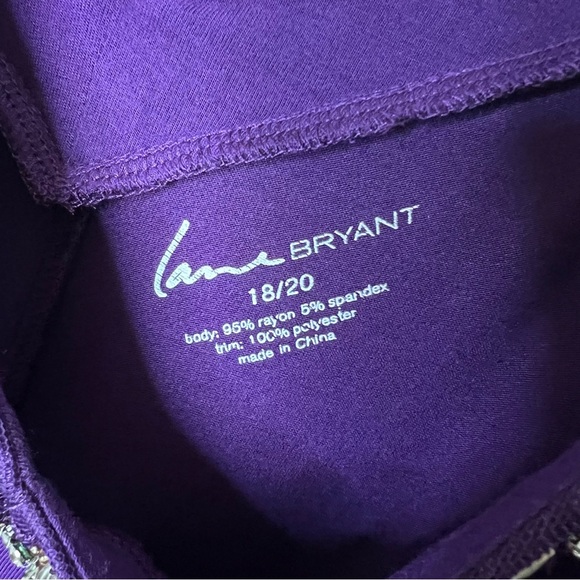 Lane Bryant Purple Embellished V-neck Dolman Top size 18/20 - Picture 5 of 9